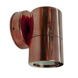 Fixed copper round wall light