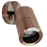 Directional copper round wall light